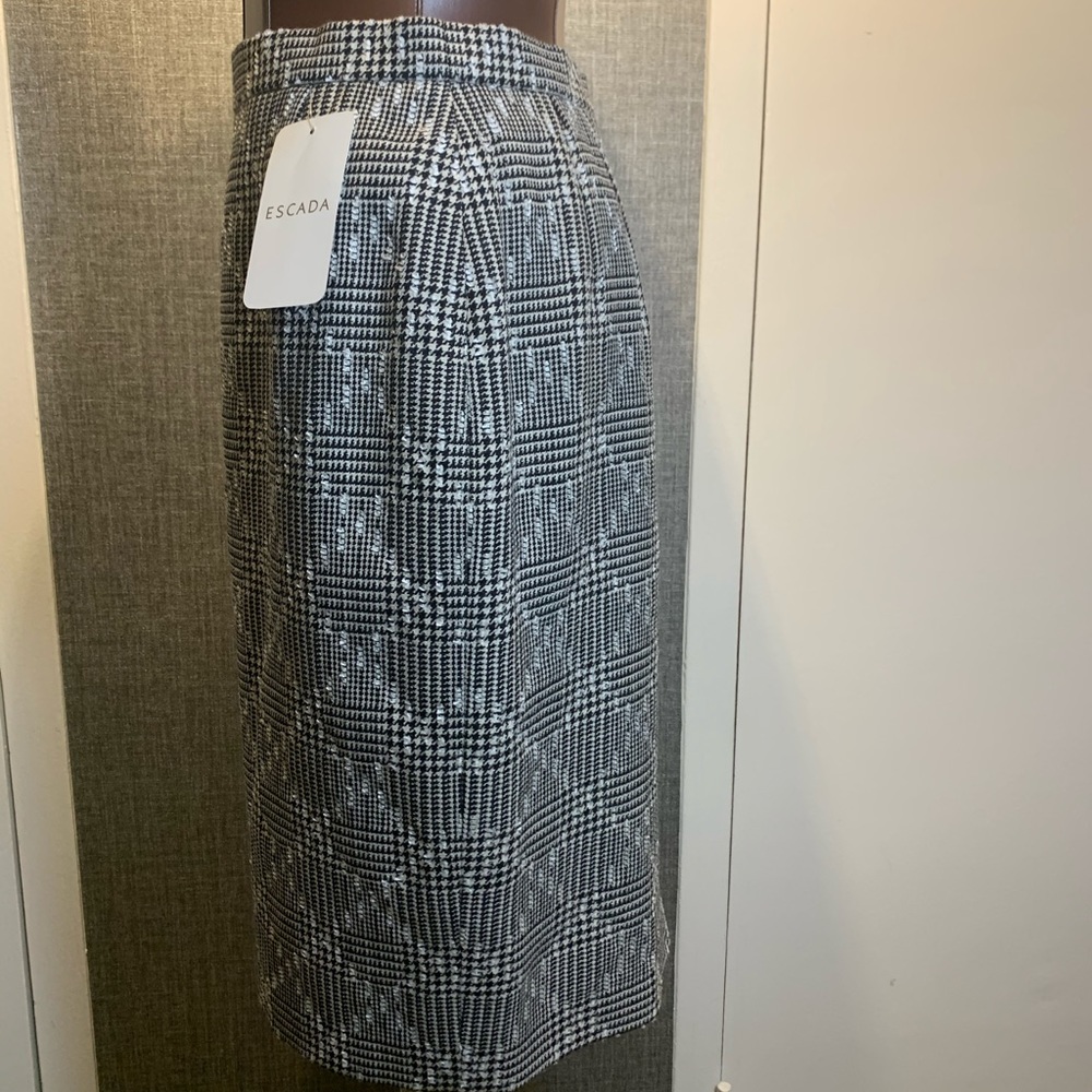 Escada Glen Plaid Pencil Skirt